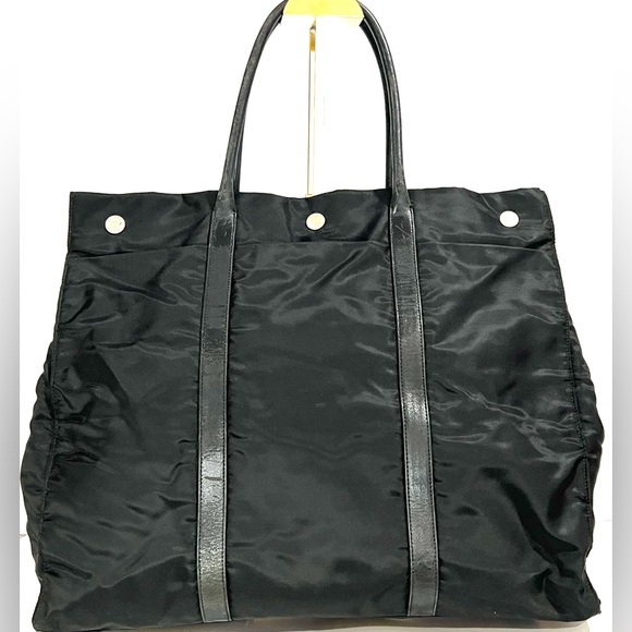 Prada Handbags - Prada large Nylon and Leather Tote Bag -Luxury Handbag Giveaway